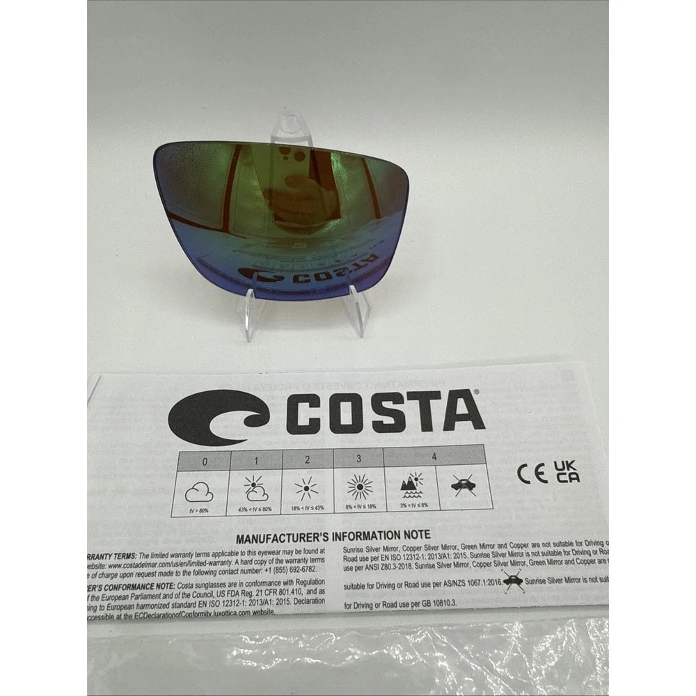 Costa Spare Lens Mens OS Green Tuna Alley Pro Polarized Single Lens R6S9105AA